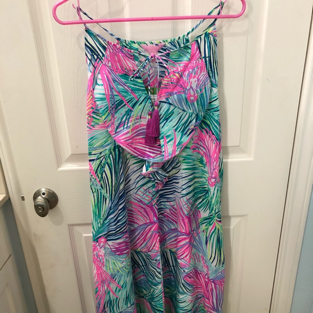 Lilly Pulitzer silk midi dress size XL